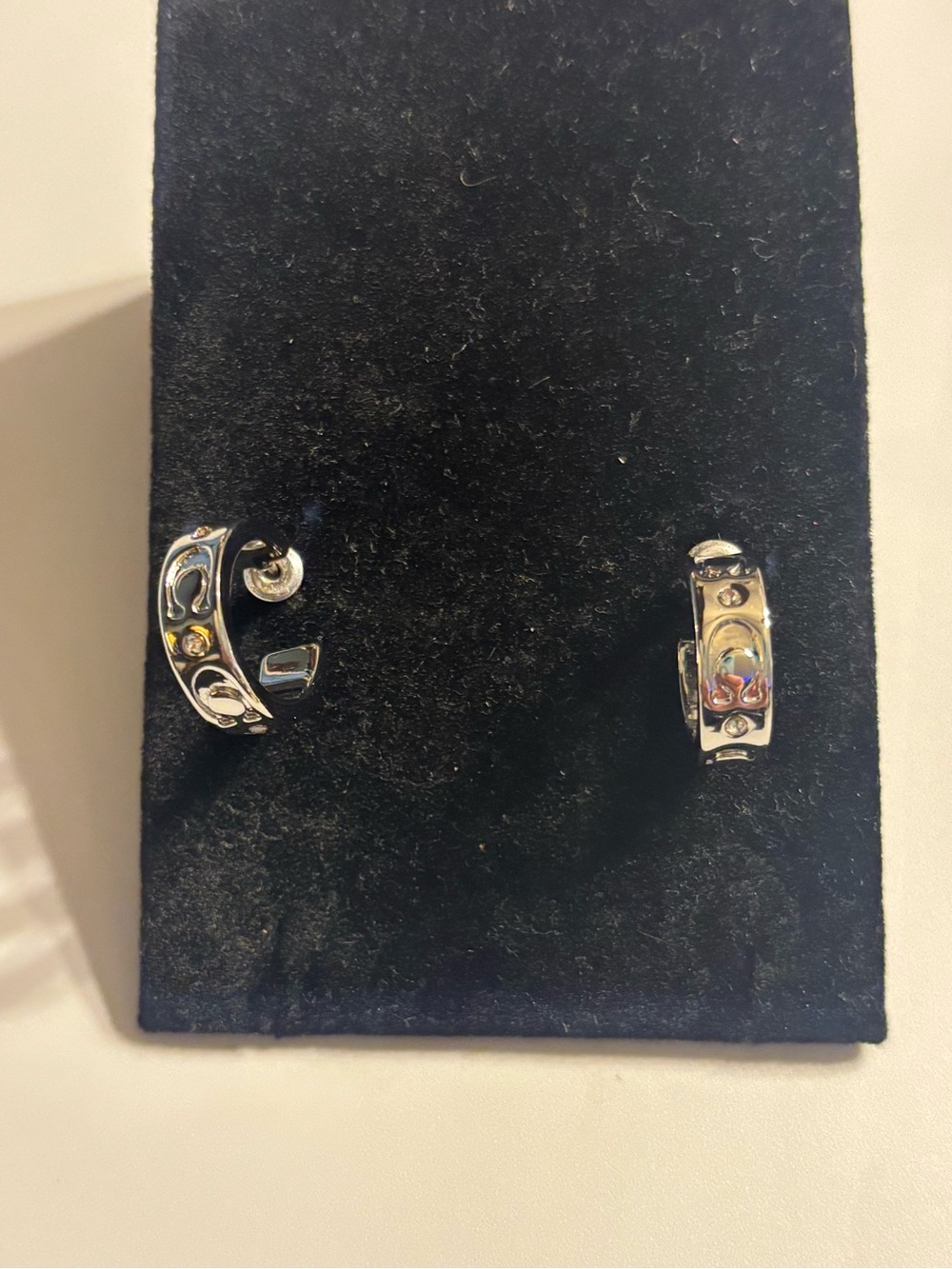 Coach Silver-Tone 3-Piece Necklace, Hoop Earrings & Bangle with Crystal Accents - Picture 7 of 10